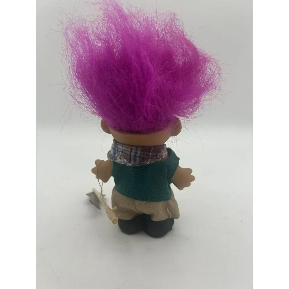 Vintage Russ Troll Doll 'Fisherman'‎ With Pink Hair 5